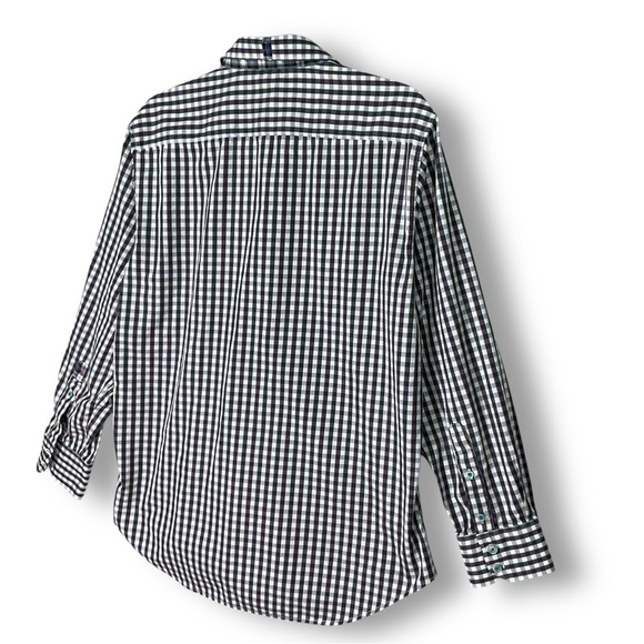 Robert Graham X Plaid Check Shirt Sz L Blue Mens Business Casual - Picture 11 of 11